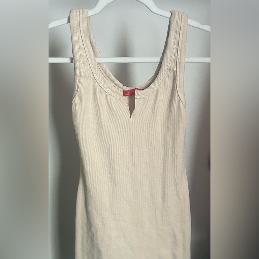 Signature Cream Sleeveless Dress
